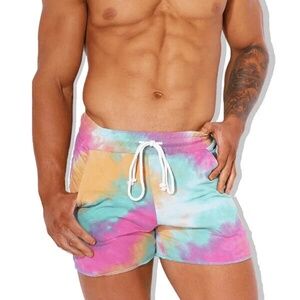 JJ Malibu Men's JJ Lounge Short Shorts - Tie Dye - Size L - NEW w/Tags